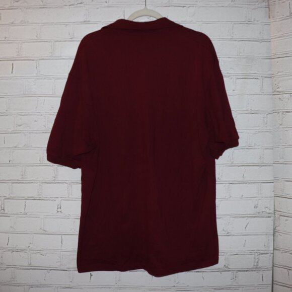 Maroon Collared T-shirt Polo Size XL Saginaw Chippewa Indian Tribe of Michigan - Picture 3 of 6
